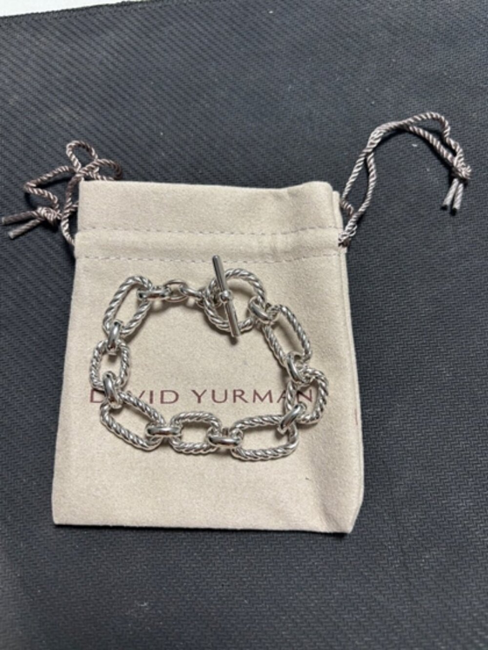 💖David Yurman💖 Silver 19cm sapphire bracelet